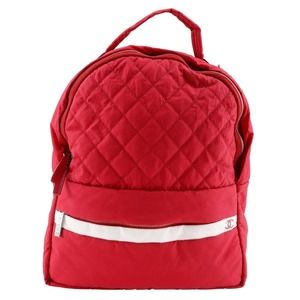 Chanel Chanel Nylon Coco Mark Backpack Red Canvas Backpack 208695